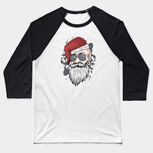 Gearhead Hipster Santa Claus Illustration Baseball T-Shirt